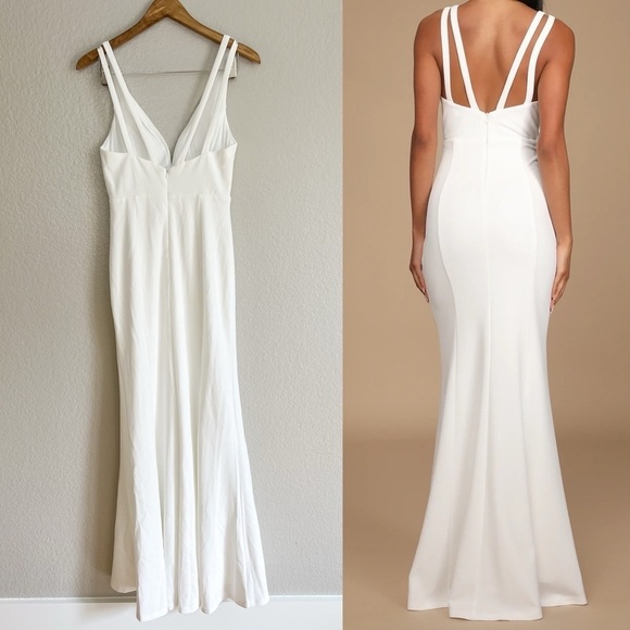 NWOT Love Galore White Mermaid Maxi Dress - Picture 3 of 7